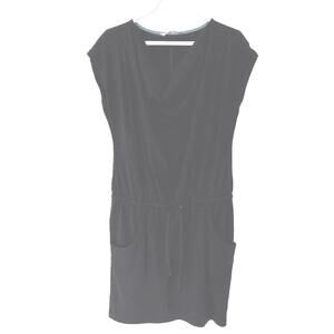 The North Face Never Stop Wearing Drawstring Short Sleeve Dress Black - Large